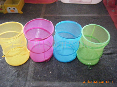 廠家直銷！小號彩網儲物桶/臟衣桶/雜物桶庫存現貨，數量有限速搶購